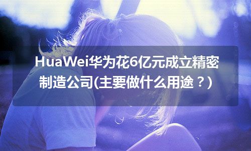 HuaWei华为花6亿元成立精密制造公司(主要做什么用途？)